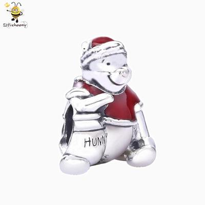 China Charm For Bracelet Making 925 Sterling Silver 2019 Jewelry Making Supplier Christmas Bear Charm For Christmas Gift for sale