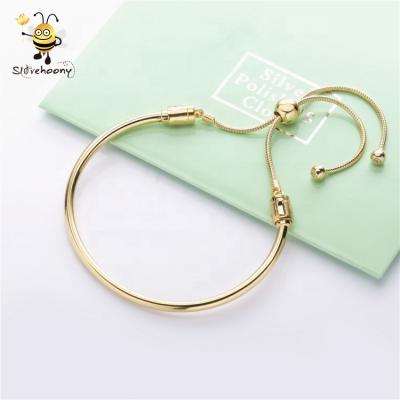 China Bracelets for Women Jewelry Wholesale Fashion 925 Sterling Silver Jewelry Slide Accessories shine sliding bangle bracelets for sale