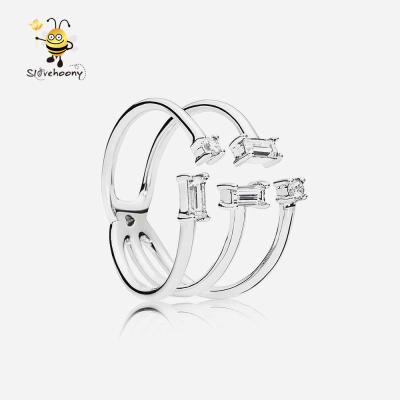 China jewelry 925 sterling silver 2019 new sparkle trend product fashion woman jewelry shards Ring With Cubic Zirconia silver for sale