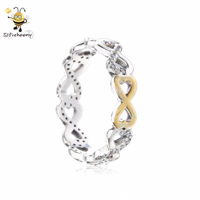 China 925 Solid 925 Sterling Silver Knotted Heart Ring Jewelry Rings Jewelry Sterling Silver Size With Packaging Box for sale