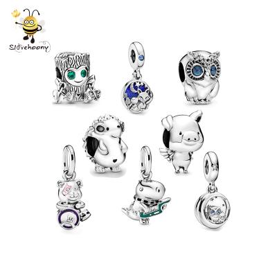 China Charm For Bracelet Making 925 Sterling Silver Jewelry 925 Sterling Silver Animal Friendship Love Charm DIY B2B Jewelry Bracelet Pendant Dead for sale