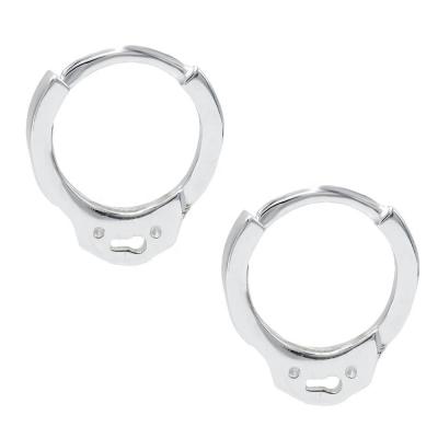 China 925 Silver Huggies Earrings Slovehoony 18K Gold Plated Handcuff Huggies Earrings, 925 Silver Huggies Earrings, Woman Hoop Earrings for sale