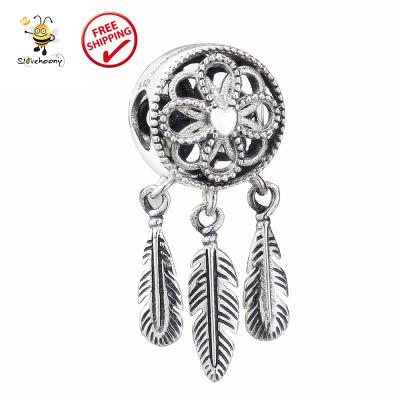 China 2018 Free Shipping Spiritual Dream Catcher Jewelry Dream Catcher Necklace Pendants Online Shopping Dangle Charm 925 Silver Dream Catcher Pendants For Original Bracelets for sale