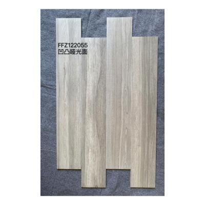 China Europe high end wood grain tiles 200*1200mm wood grain straight edge tile high quality concave-convex matt tile for sale