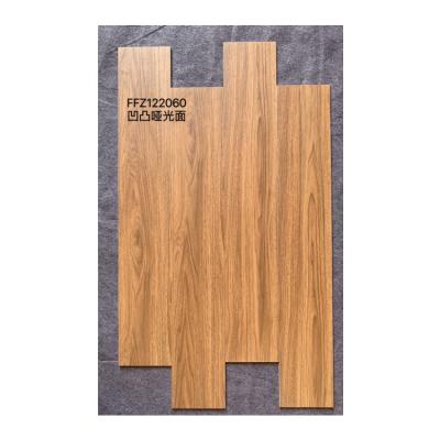 China Hot Sale 200*1200mm Europe Wood Grain Straight Edge Tile High Quality Concave-convex Matte Tile for sale