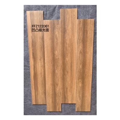 China Europe 200*1200mm straight wood grain edge matt tile hot sale concave-convex tile for sale