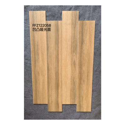 China Hot sale Europe 2021 new wood grain straight edge tile matte 200*1200mm concave convex tile for sale