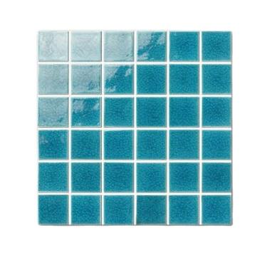 China Parquet exterior decoration ceramic mosaic tiles for swimming pool square 48x48mm for sale