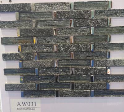 China Foshan New Designs Glass Mosaic Flooring for sale