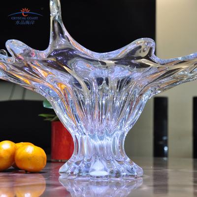 China Factory Disposable Hot Selling Large Fruit Candy Decorative Crystal Bowl for sale