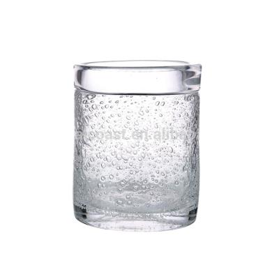 China New Style Bubble Hurricane Cool Glass Candle Glass Jar For Home Decoration for sale