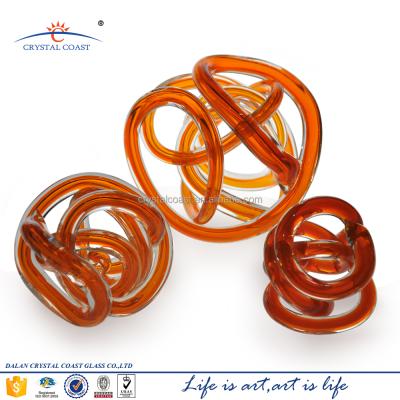 China Europe Mid Century Modern Art Decor Medium Handcrafted Cheap Glass Knot for sale