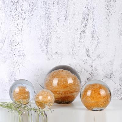 China Home& Wedding Decoration Factory Supply Gifts Colorful Blown Crystal Glass Ball Decoration for sale