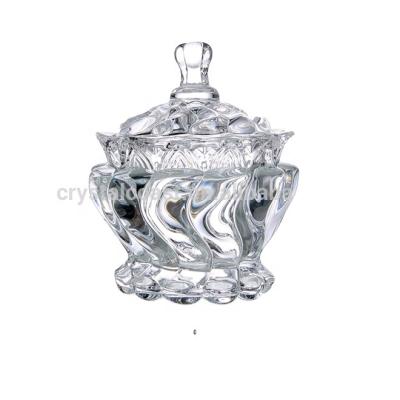 China Candy BOX Liaoning Cheap Wave Shaped Mini Crystal Wedding Keepsake Favors Glass Candy Box for sale