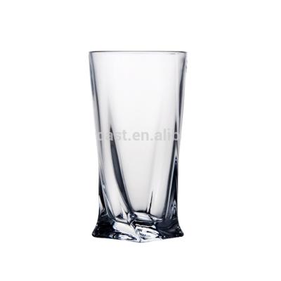 China machine made clear tall drinking glass cup ball glass 80*80*150mm for sale