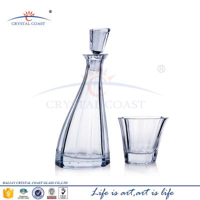 China Home decoration factory price crystal glass wine glass and wine glass material bottle for sale