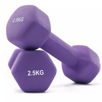 China Fashion. Multicolor Fitness Equipment Women Sports Hex Dumbbell Cheap Neoprene Dumbbell for sale