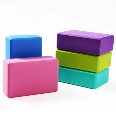 China High Density Eco - Friendly Non Slip Blue Purple Black EVA Yoga Block Brick for sale