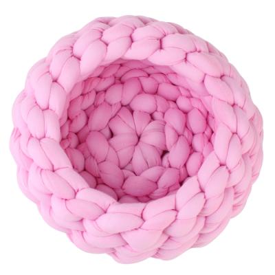 China Durable Comfortable Handmade Braided Cotton Pet Cat Dog Bed Filling Core Soft Pet Mat Mat for sale