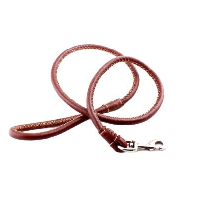 China Luxury High Quality Genuine Leather Viable Dog Leash Puppy Collar Leash Strong Lead For Large Dogs S/M/L/XL for sale