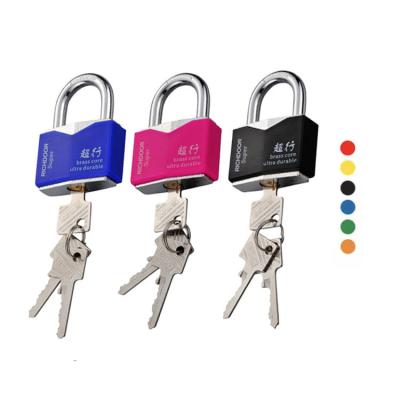 China Waterproof Multiple Colors Indoor Bonded Rhombus Colored Keys Iron Padlock Wardrobe With Padlock for sale