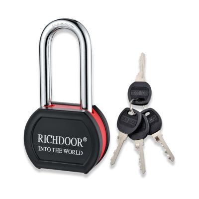 China 70mm Series Seal Round Iron Padlock Customized Waterproof Plastic Door Padlock With 4 Pcs Keys for sale