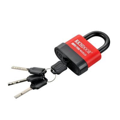 China ABS Security Paddle Shackle Iron Short Wrap 45/55/65/75mm Waterproof Padlock Waterproof Rubber Padlock for sale