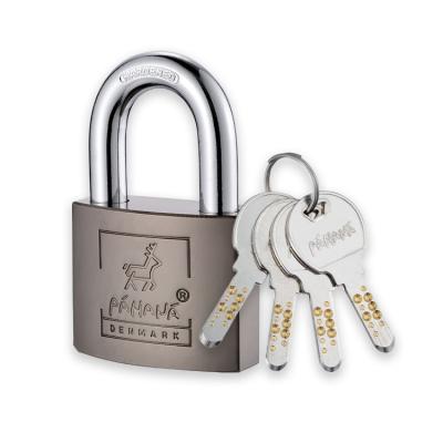 China Waterproof Copper Type Cabinet Security Spray Coating Iron Padlock Computer Key Gray Cast Iron Cylinder Arc Padlock for sale