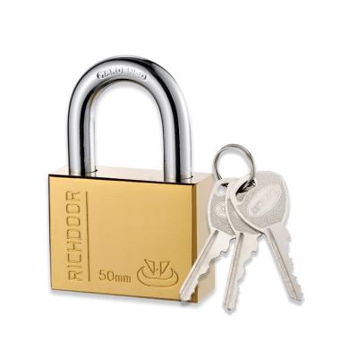 China Cabinet Door Mailbox Padlock Customized Customized Golden Square Spray Coating Iron Padlock for sale