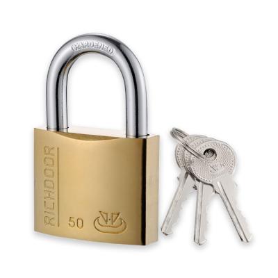 China Waterproof 20/25/32/38/50/63/75mm Arc Type Padlock Mirror Brass Ti-Plated Iron Padlock With Same Key for sale