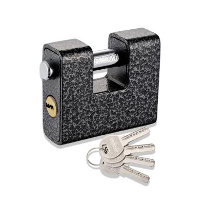 China Armored Steel Padlock Waterproof Rectangular Padlock Iron Covered Heavy Duty Door Lock For Cabinet Door for sale