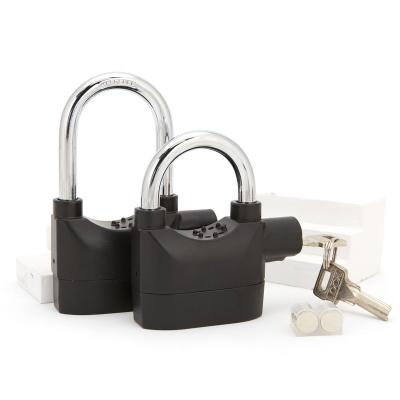 China Siren Security Alarm Padlock 110dba Waterproof Motorcycle Lock Motorcycle Padlock Alarm for sale