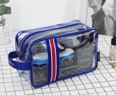 China Wholesale Custom Waterproof Transparent Waterproof Wet Bag Men's Travel Logo Travel Logo Smart Bag Toiletry Bag for sale