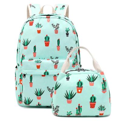 China Factory Supply Waterproof Canvas Flower Print Custom School Backpack For Girls for sale