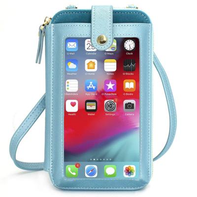 China Daily Use Or For Travel Women Touch Screen PU Shoulder Cross - Body Cell Phone Bags for sale