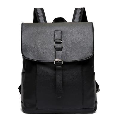 China New Anti-theft Men Fashion High Quality 14 Inch Laptop Backpack Daily PU Leather School Bag Work Casual Quilted for sale