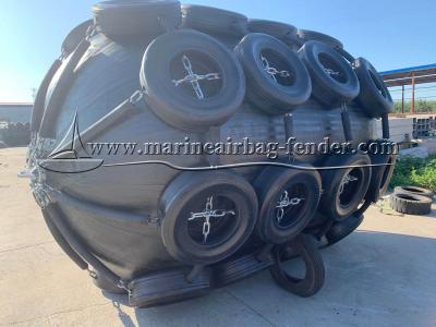 China Customized Pneumatic Rubber Fender Inflated Type For Marine Vessels BV Certificated for sale