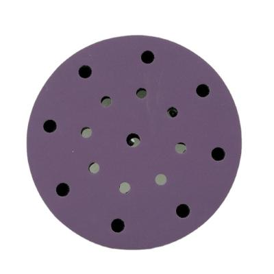 China Remove 150 mm Small Dust Sand Film Filler High Quality Sand Disc Paper OEM Accepted Purple Color Sandpaper For Automotive Grinding for sale