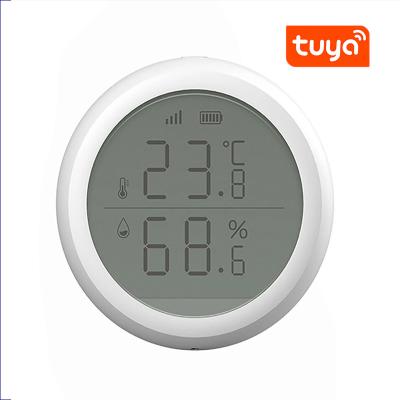 China Powered By Tuya Home Security System Zigbee Smart Temperature Humidity Sensor Wireless Detector DSS-010-TUYA for sale