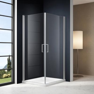 China Modern European Style Rectangle Folding Tempered Glass Polished Frameless Shower Room for sale