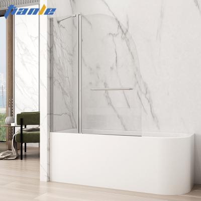 China Modern Frameless Shower Room 6MM Tub Shower Screen Folding Tub Shower Glass Door for sale