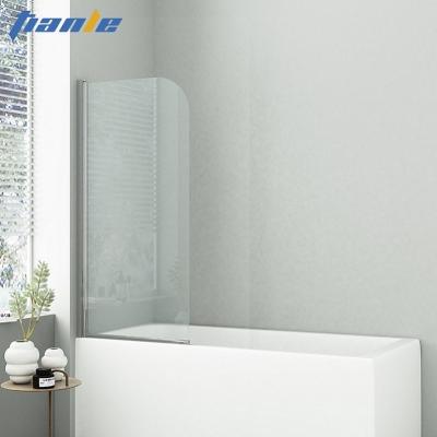 China Modern Factory Direct Straight Bathroom Tub Folding Shower Screen for sale