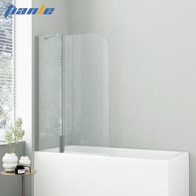 China Factory Price Modern Frameless Mobile Shower Screen Fittings Tub Shower Screen for sale