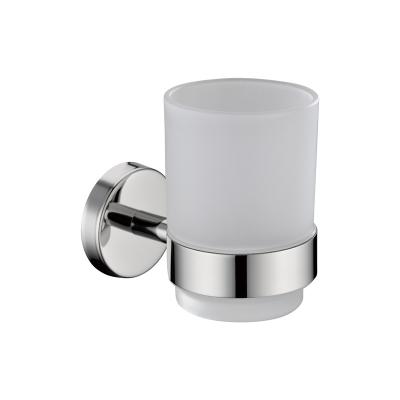 China Bathroom Accessories Stainless Steel Toothbrush Holder Modern Wall Mounted Tumbler Cup Holder for sale