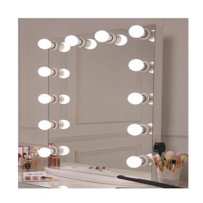 China Smart mirror desk hot sale hollywood frameless mirror with light bulbs for sale