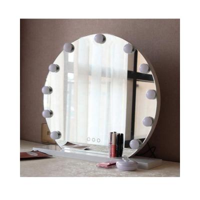 China New Lighted Hollywood Vanity Lights Mirror Wholesale Hollywood Mirror With Oval Bulbs for sale