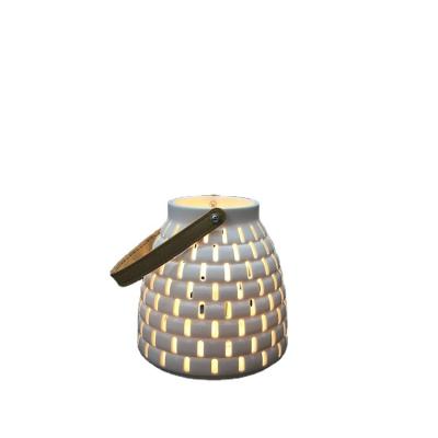 China Ceramic Candle Holder Lantern Home Decoration Jar Christmas Lantern Ramadan Decorations Candle Holder for sale