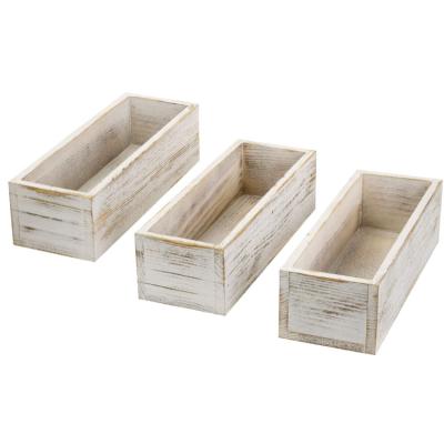 China Easy Universal Handmade Universal Eco-Friendly Rectangular Solid Wooden Box Flower for sale