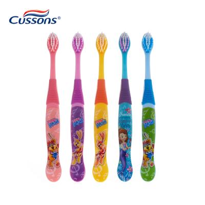 China Cartoon Toothbrush Yangzhou Xinhua Factory Color Printing Disney Kids Toothbrush, BPA Free Bristle Kids Soft Toothbrush for sale