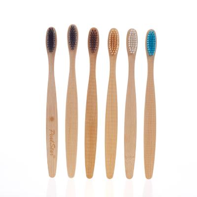 China New Natural Eco-Friendly and High Quality Multiple Handle Packaging Eco-friendly Biodegradable Wooden Toothbrush for sale